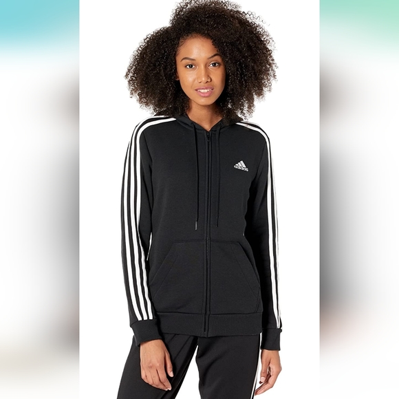 adidas | Jackets u0026 Coats | Adidas Womens Essentials Fleece 3stripes Fullzip  Hoodie | Poshmark